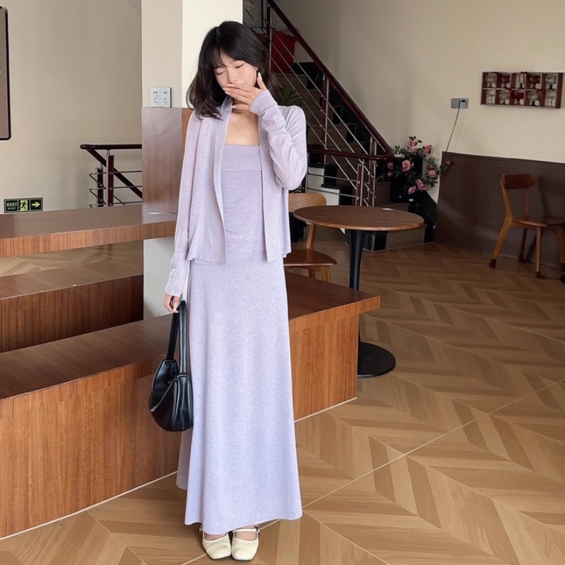 Early Autumn 3-Piece Knit Set 2025 Shawl Cami and Skirt - Image 5